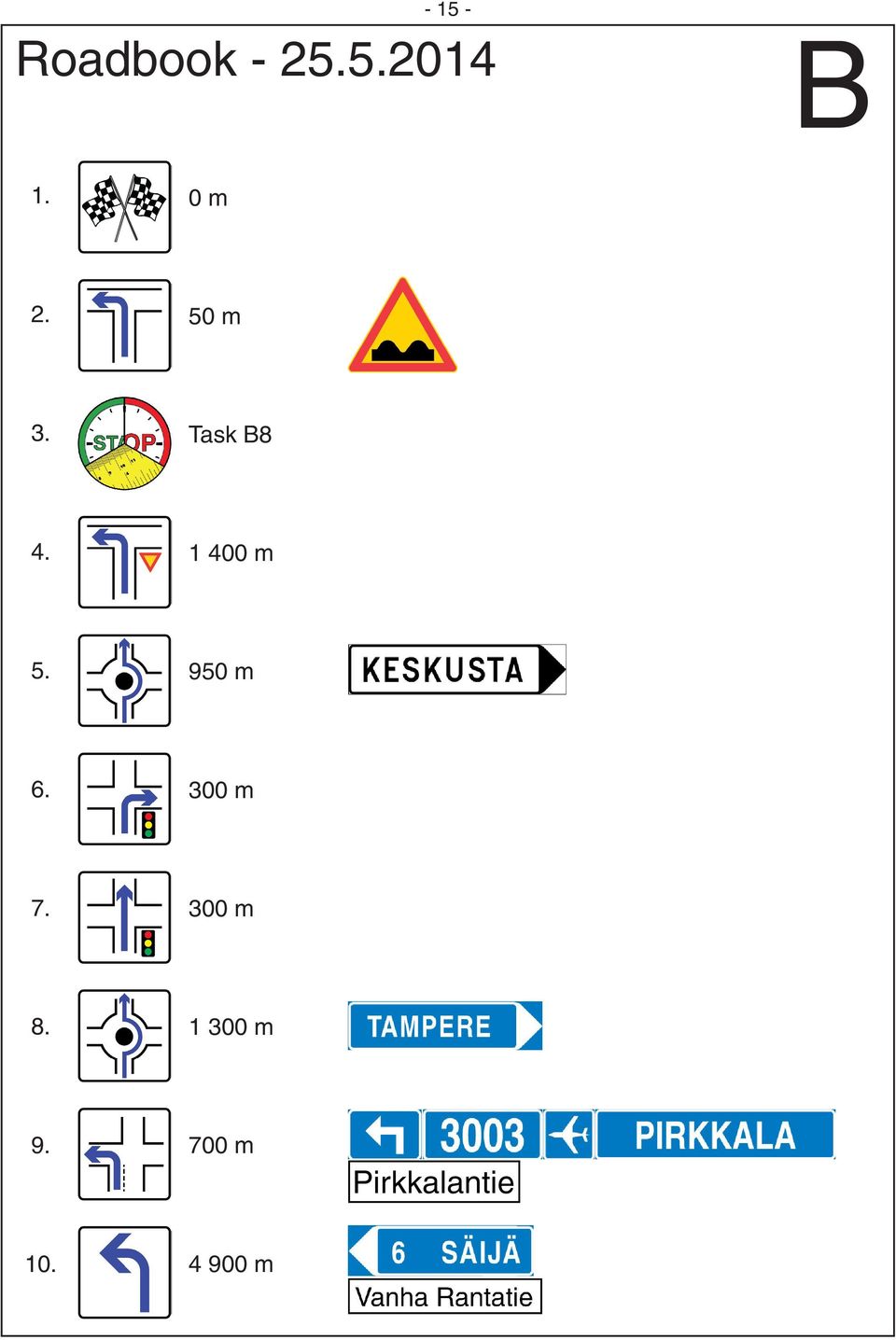 1 400 m 5. 950 m 6. 300 m 7.