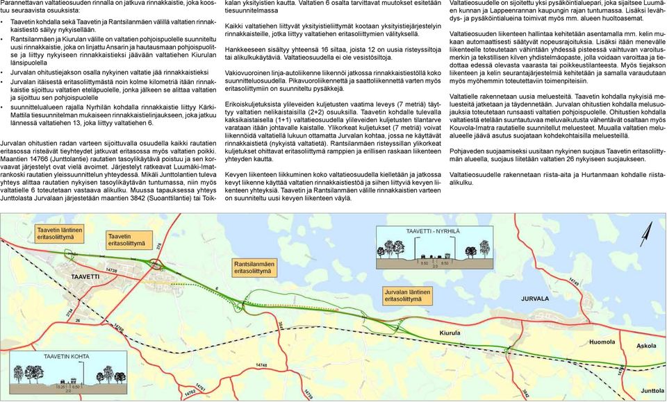 Rantsilanmäen ja Kiurulan välille on valtatien pohjoispuolelle suunniteltu uusi rinnakkaistie, joka on linjattu Ansarin ja hautausmaan pohjoispuolitse ja liittyy nykyiseen rinnakkaistieksi jäävään