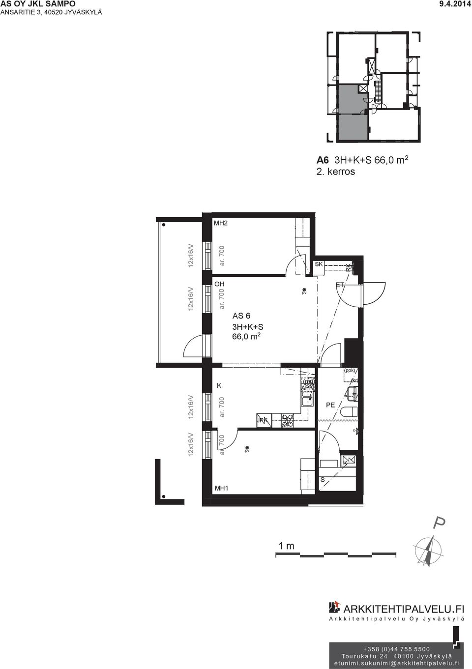 66,0 m 2 2.