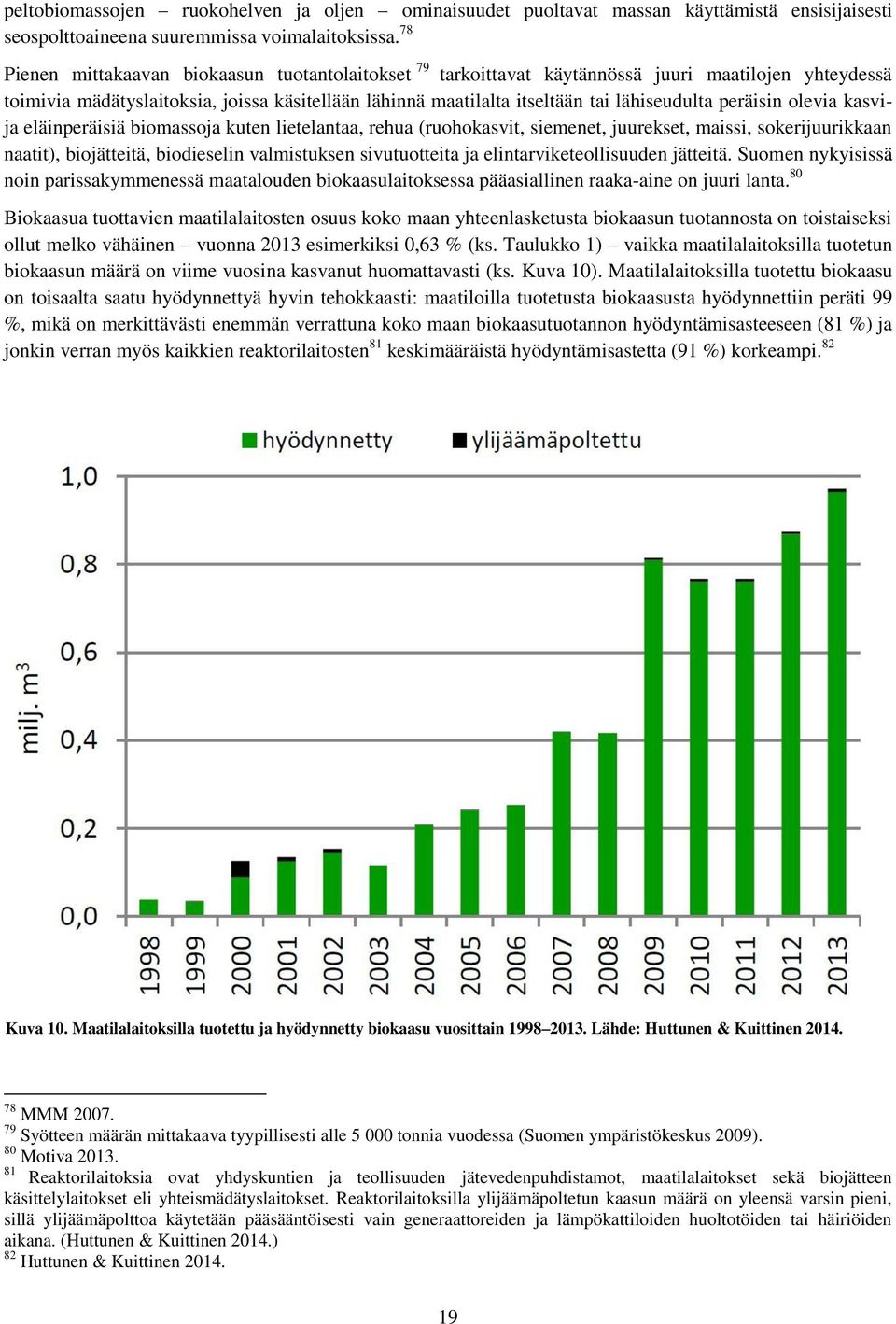 peräisin olevia kasvija eläinperäisiä biomassoja kuten lietelantaa, rehua (ruohokasvit, siemenet, juurekset, maissi, sokerijuurikkaan naatit), biojätteitä, biodieselin valmistuksen sivutuotteita ja