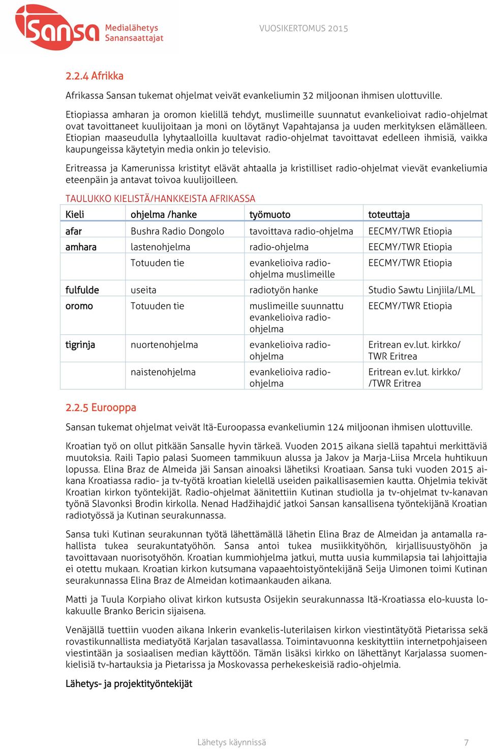 Etiopian maaseudulla lyhytaalloilla kuultavat radio-ohjelmat tavoittavat edelleen ihmisiä, vaikka kaupungeissa käytetyin media onkin jo televisio.