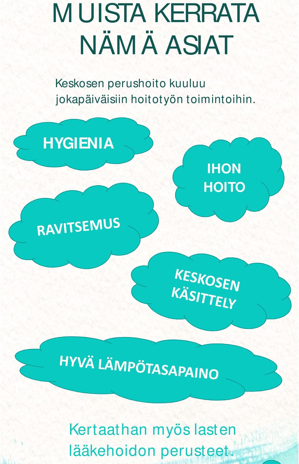 hoitotyön toimintoihin.