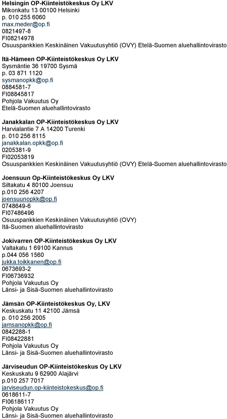 010 256 4207 joensuunopkk@op.fi 0748649-6 FI07486496 Jokivarren OP-Kiinteistökeskus Oy LKV Valtakatu 1 69100 Kannus p.044 056 1560 jukka.toikkanen@op.