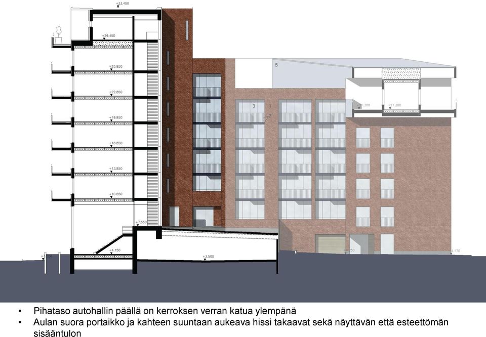 portaikko ja kahteen suuntaan aukeava