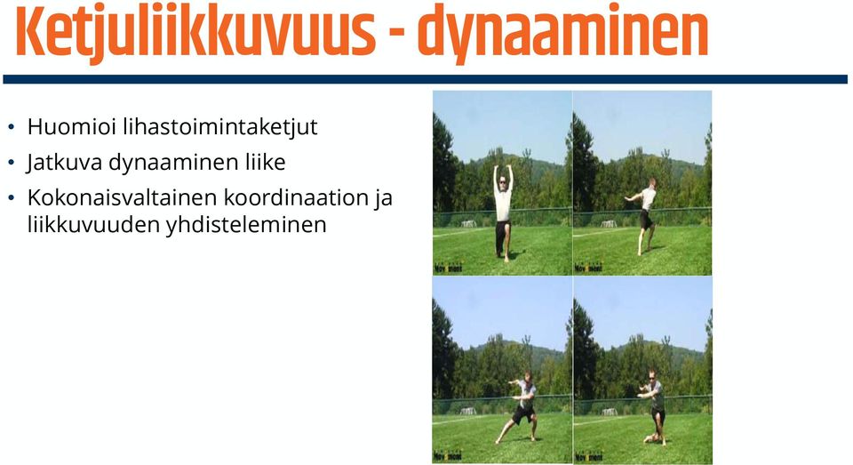 dynaaminen liike Kokonaisvaltainen