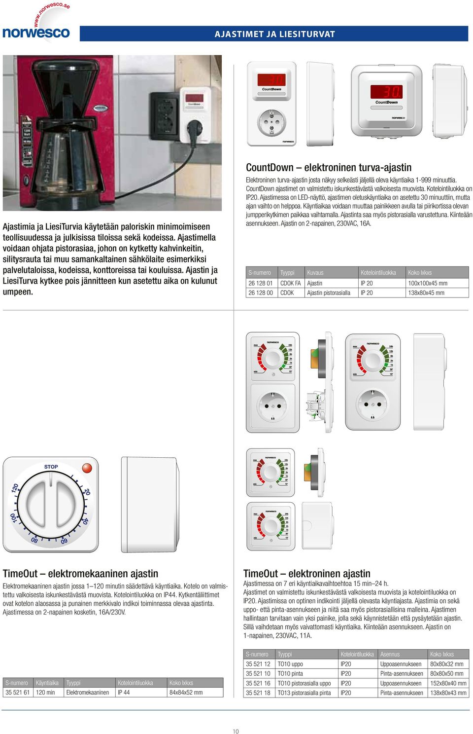 Ajastimessa on LED-näyttö, ajastimen oletuskäyntiaika on asetettu 30 minuuttiin, mutta ajan vaihto on helppoa.