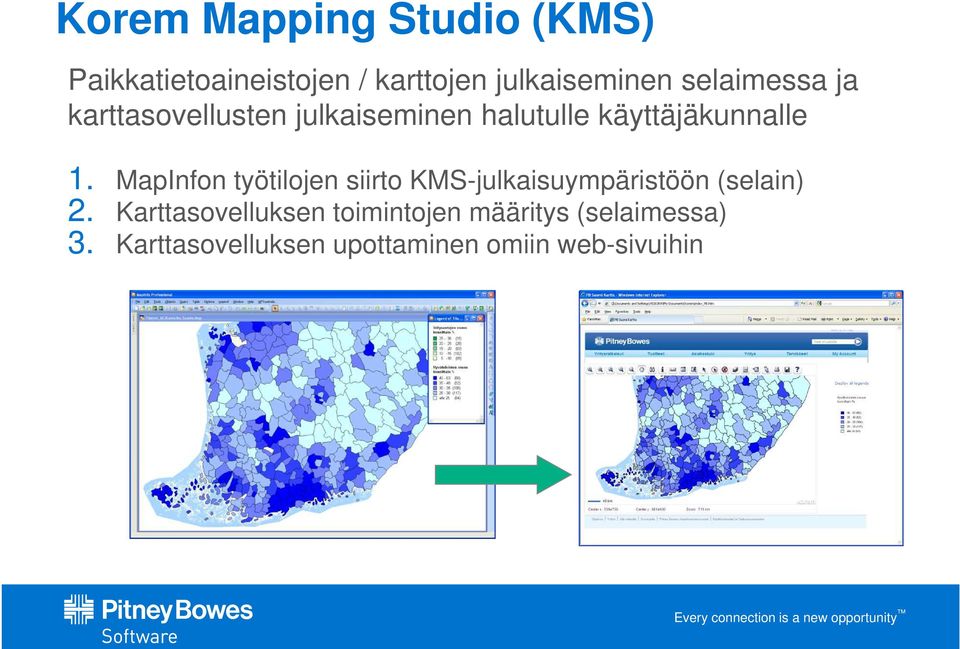 MapInfon työtilojen siirto KMS-julkaisuympäristöön (selain) 2.