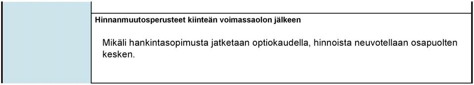 hankintasopimusta jatketaan