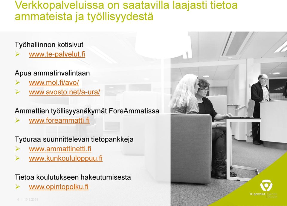 net/a-ura/ Ammattien työllisyysnäkymät ForeAmmatissa www.foreammatti.