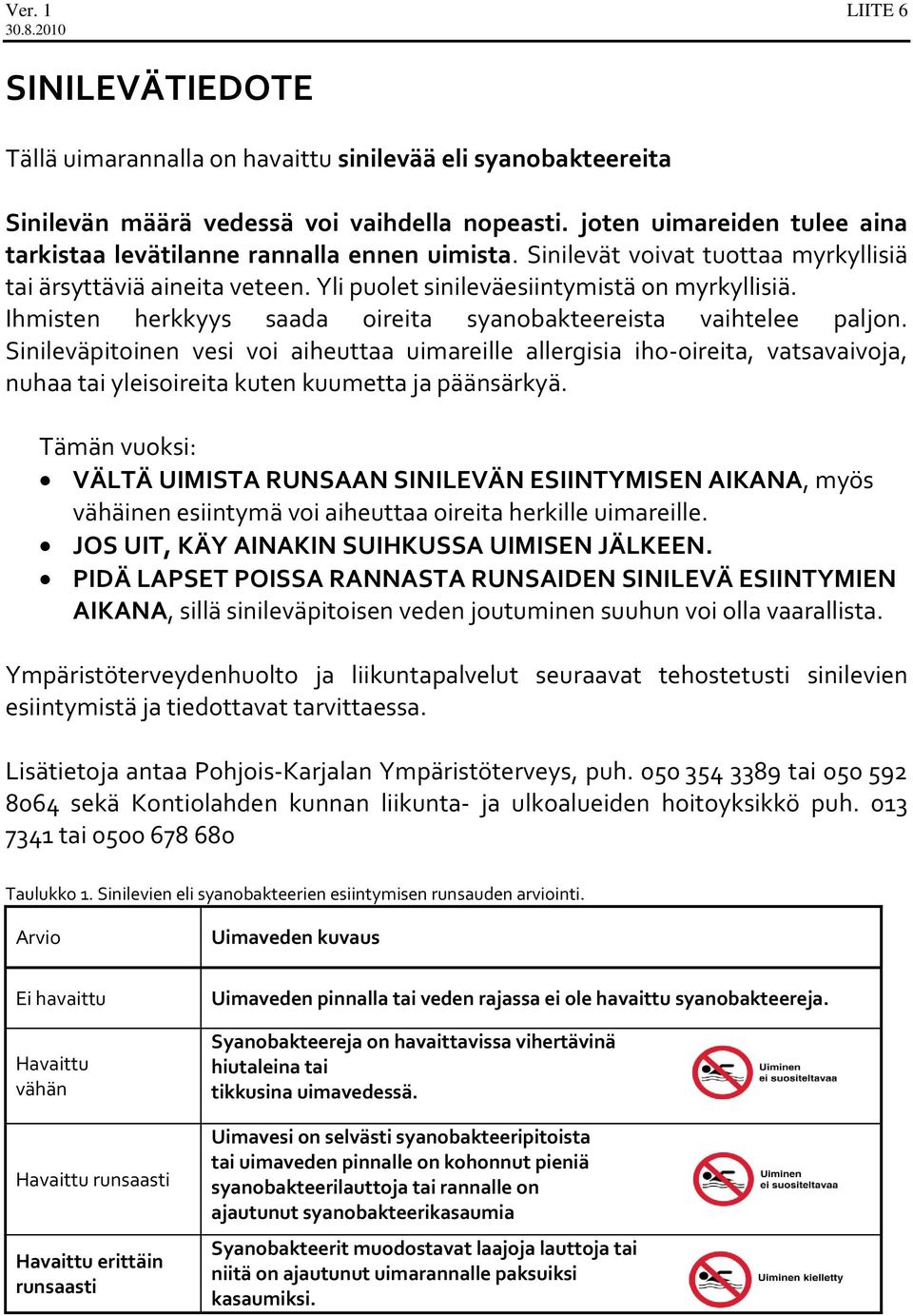 Ihmisten herkkyys saada oireita syanobakteereista vaihtelee paljon.