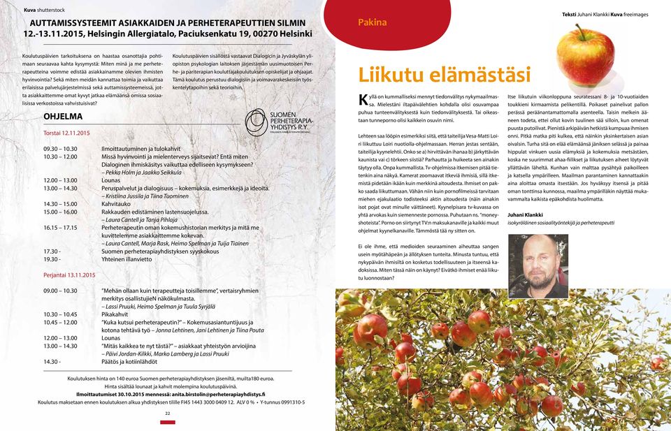 Miten minä ja me perheterapeutteina voimme edistää asiakkainamme olevien ihmisten hyvinvointia?