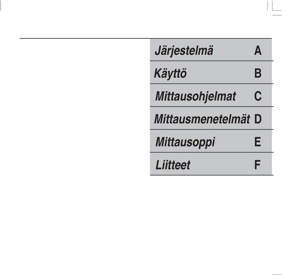 Mittausmenetelmät