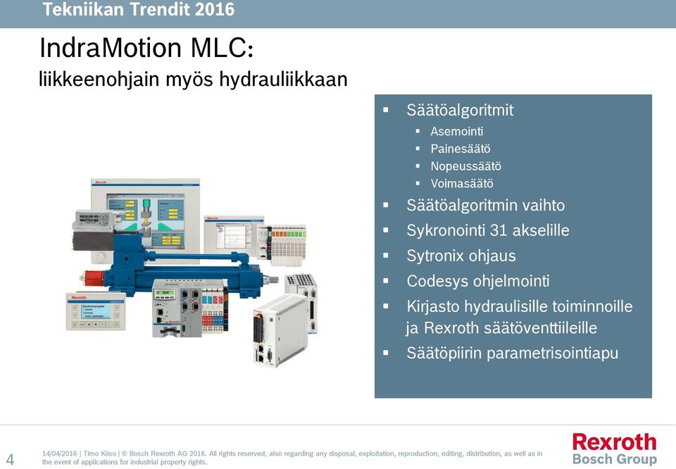 Sykronointi 31 akselille Sytronix ohjaus Codesys ohjelmointi Kirjasto