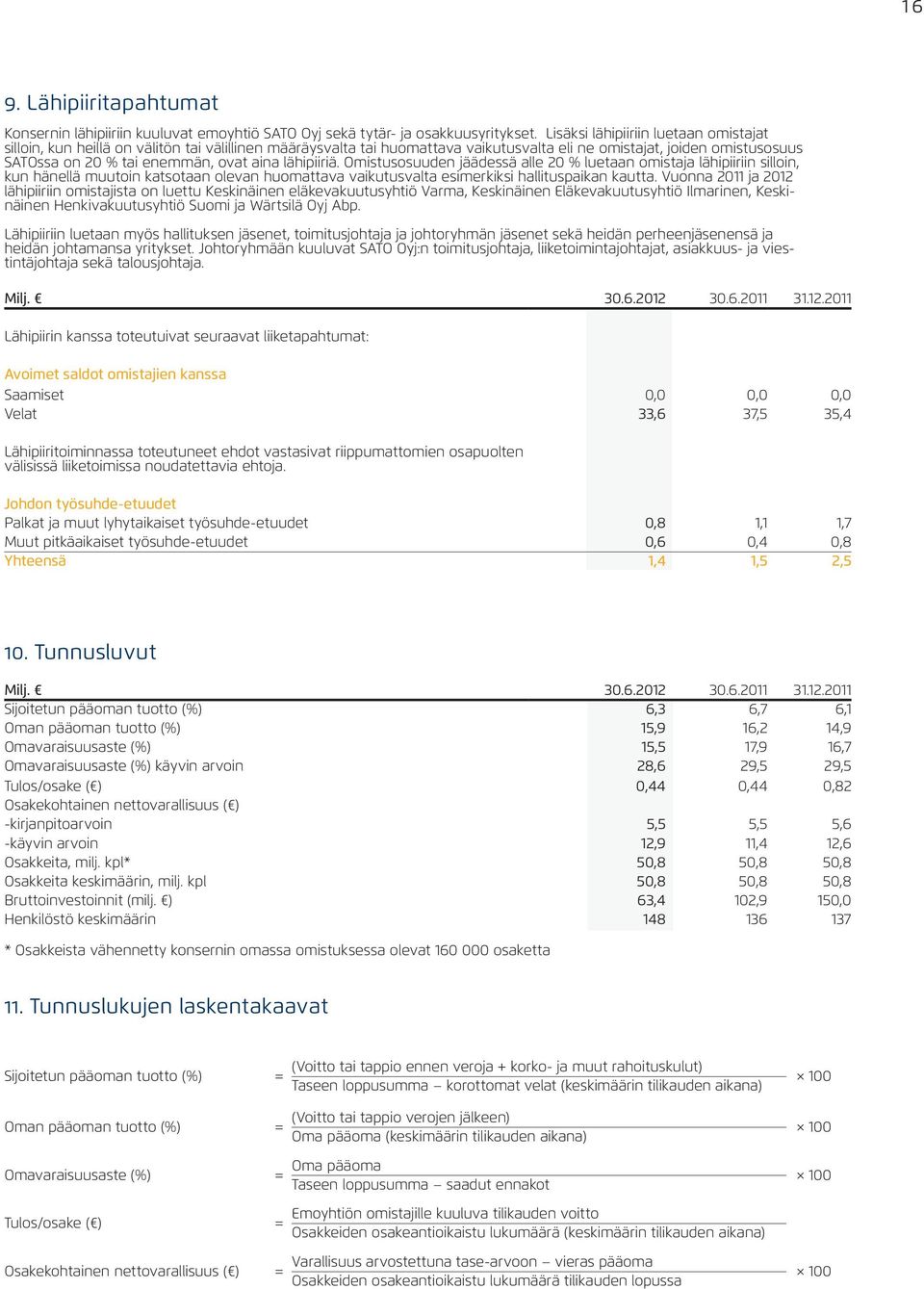 aina lähipiiriä. Omistusosuuden jäädessä alle 20 % luetaan omistaja lähipiiriin silloin, kun hänellä muutoin katsotaan olevan huomattava vaikutusvalta esimerkiksi hallituspaikan kautta.