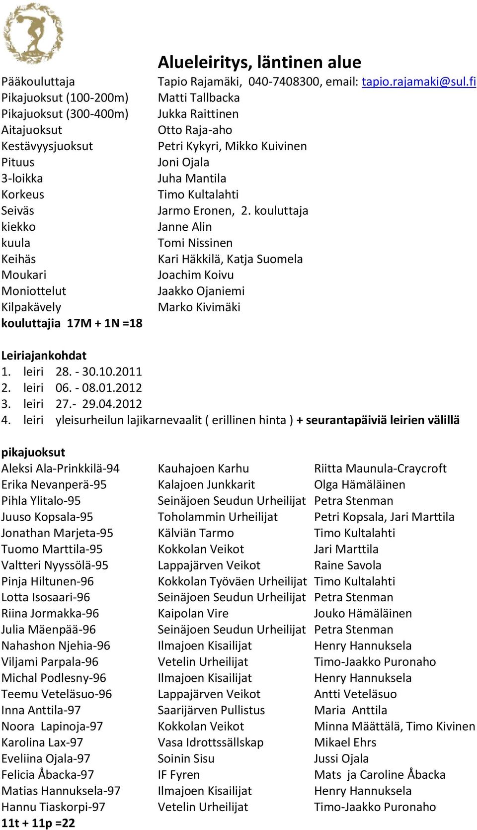 fi Matti Tallbacka Jukka Raittinen Otto Raja-aho Petri Kykyri, Mikko Kuivinen Joni Ojala Juha Mantila Timo Kultalahti Jarmo Eronen, 2.
