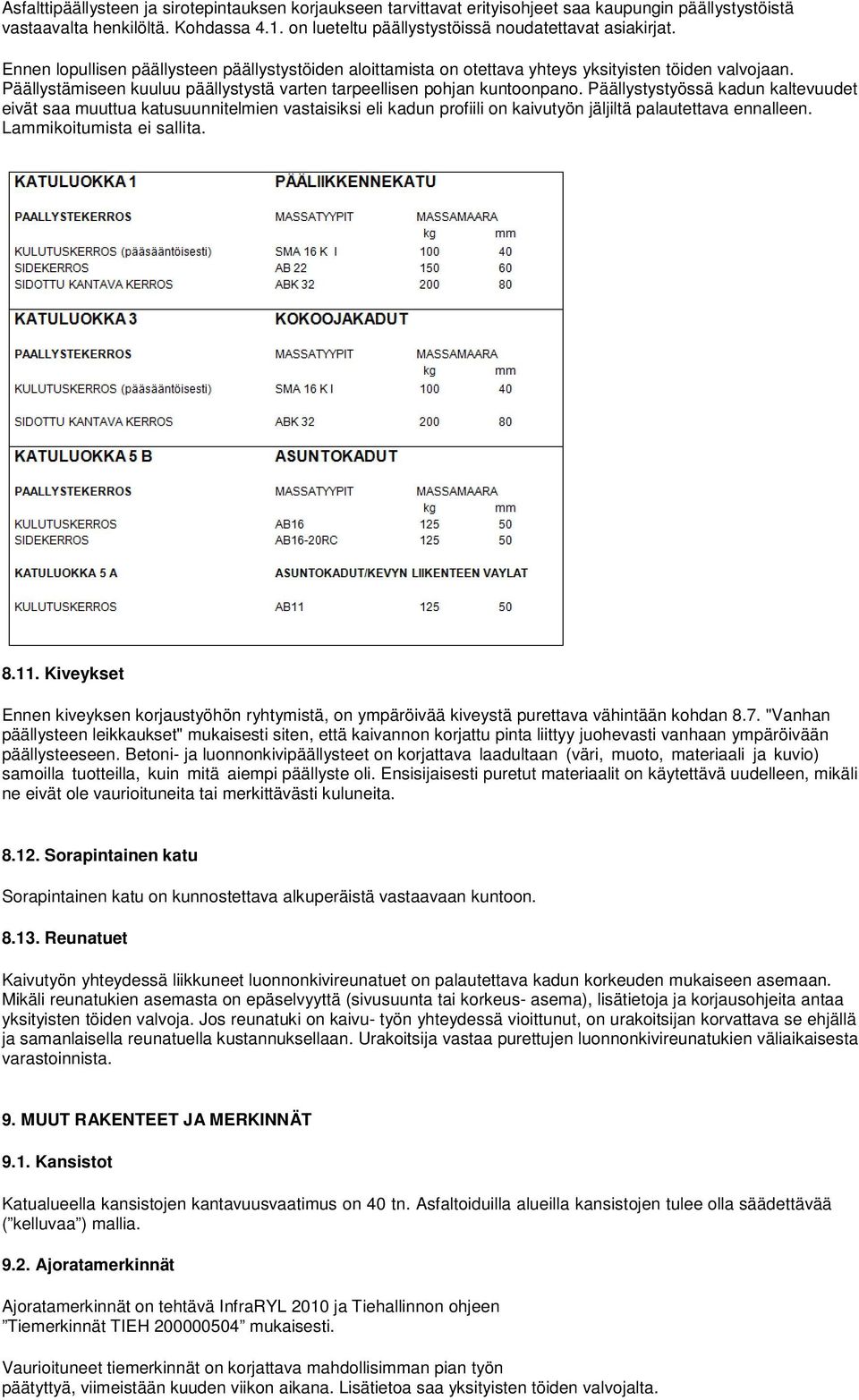 Päällystämiseen kuuluu päällystystä varten tarpeellisen pohjan kuntoonpano.