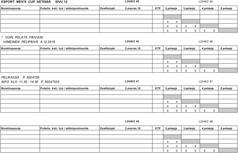 2015 LOHKO 46 LOHKO 46 0 0 0 0 0 0 0 0 0 0 0 0 PELIKASSA P. 5024700 INFO KLO.