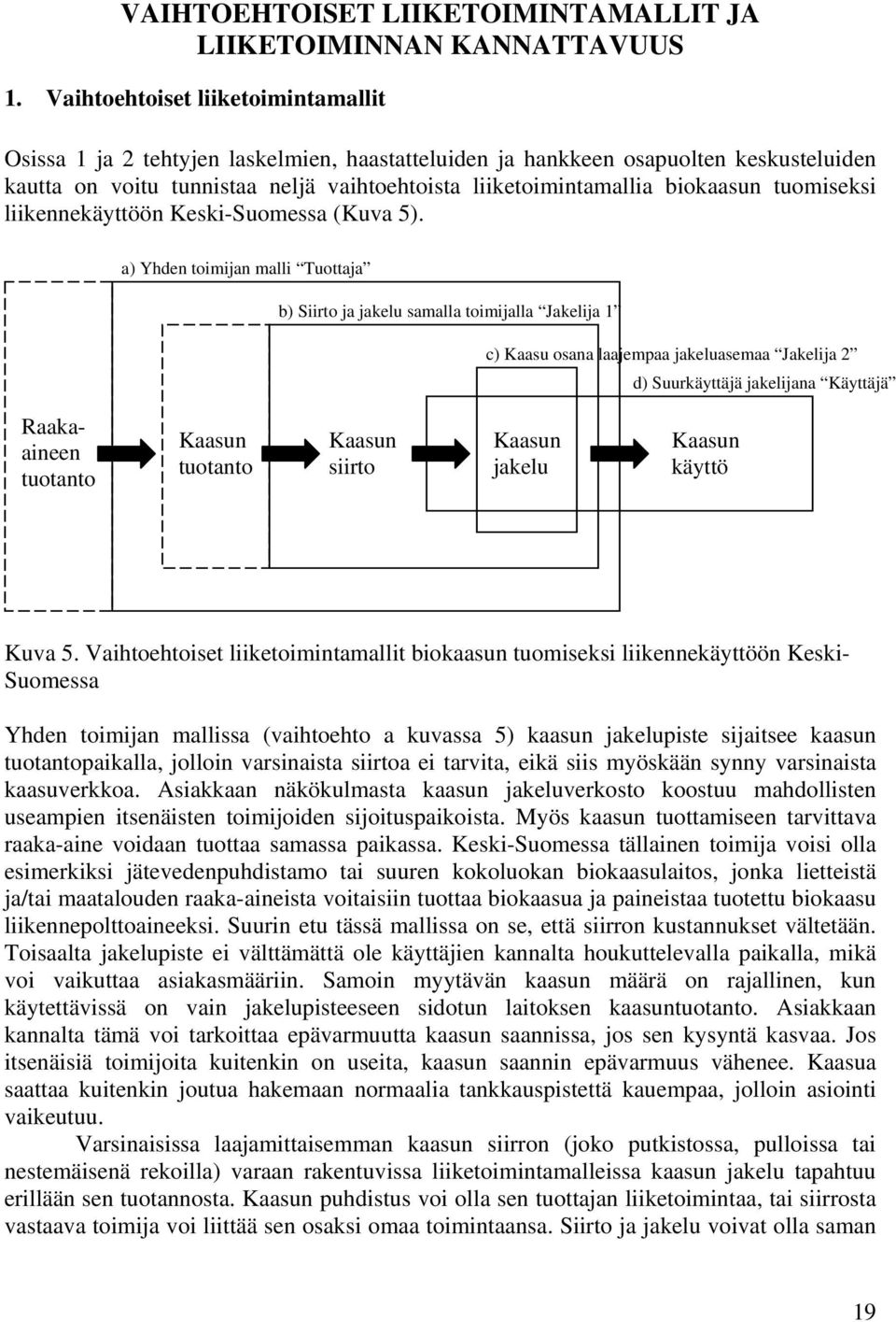 biokaasun tuomiseksi liikennekäyttöön Keski-Suomessa (Kuva 5).