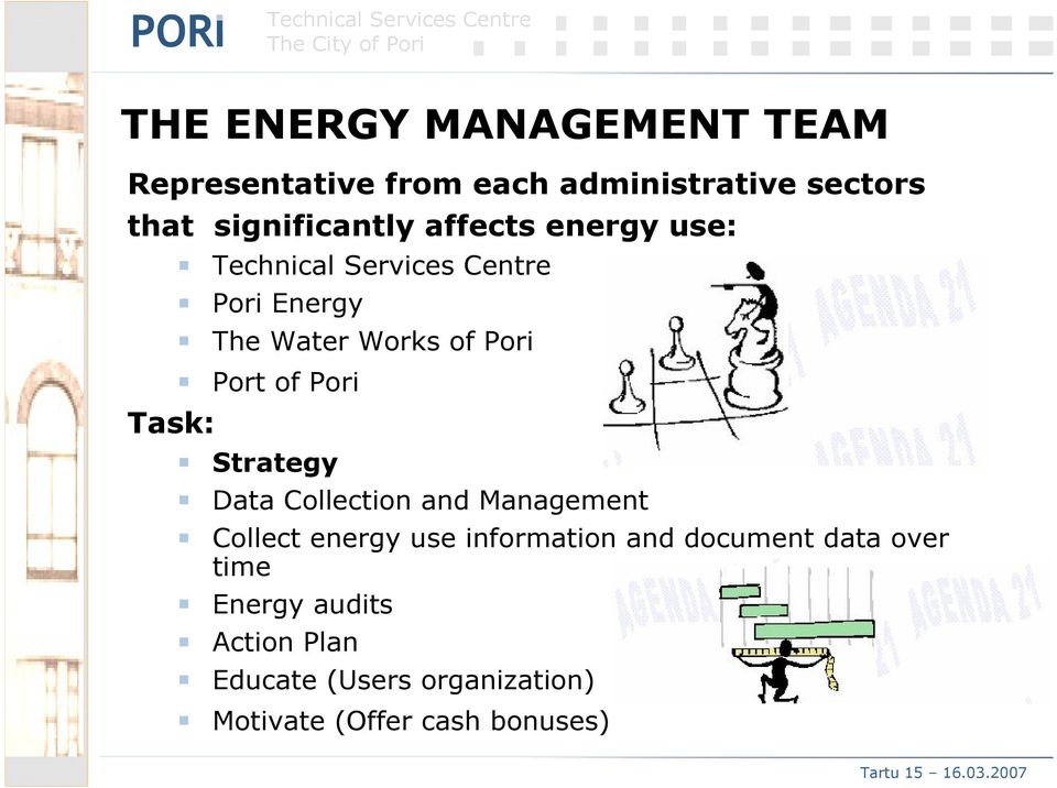 of Pori Strategy Data Collection and Management Collect energy use information and document