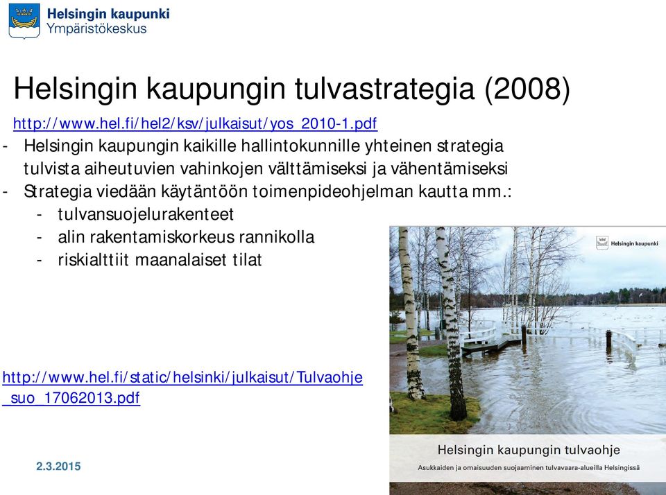 välttämiseksi ja vähentämiseksi - Strategia viedään käytäntöön toimenpideohjelman kautta mm.