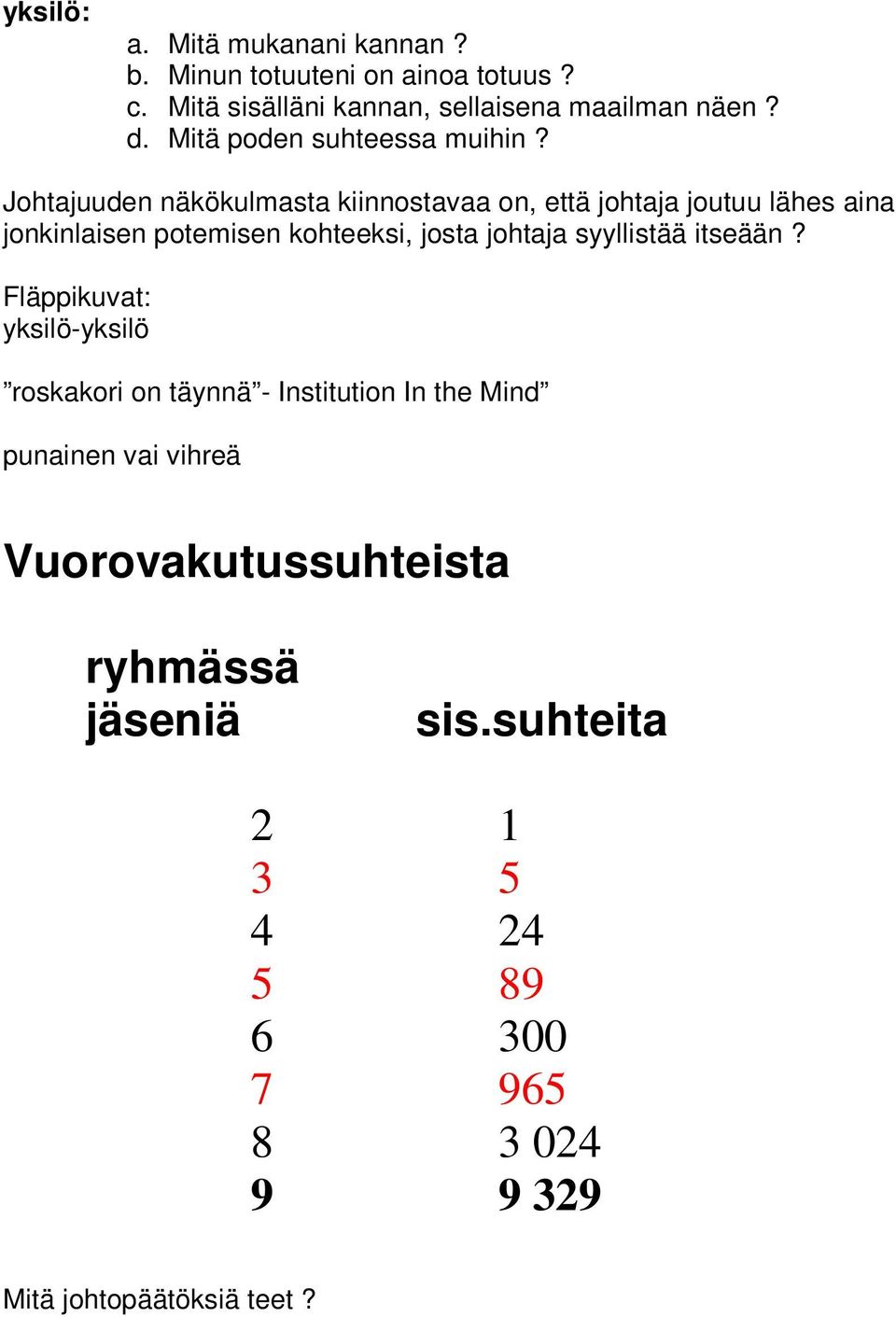 Johtajuuden näkökulmasta kiinnostavaa on, että johtaja joutuu lähes aina jonkinlaisen potemisen kohteeksi, josta johtaja