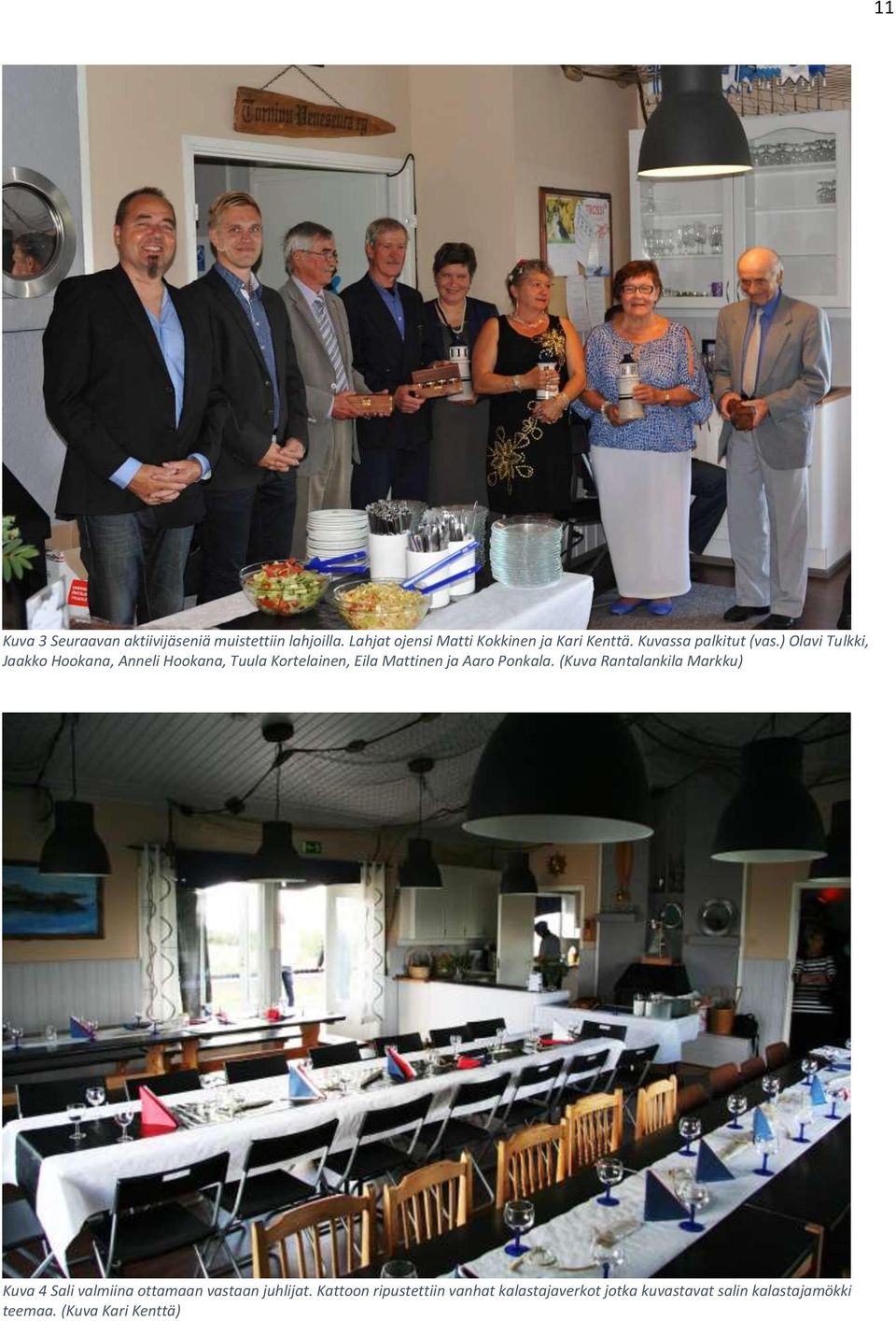 ) Olavi Tulkki, Jaakko Hookana, Anneli Hookana, Tuula Kortelainen, Eila Mattinen ja Aaro Ponkala.