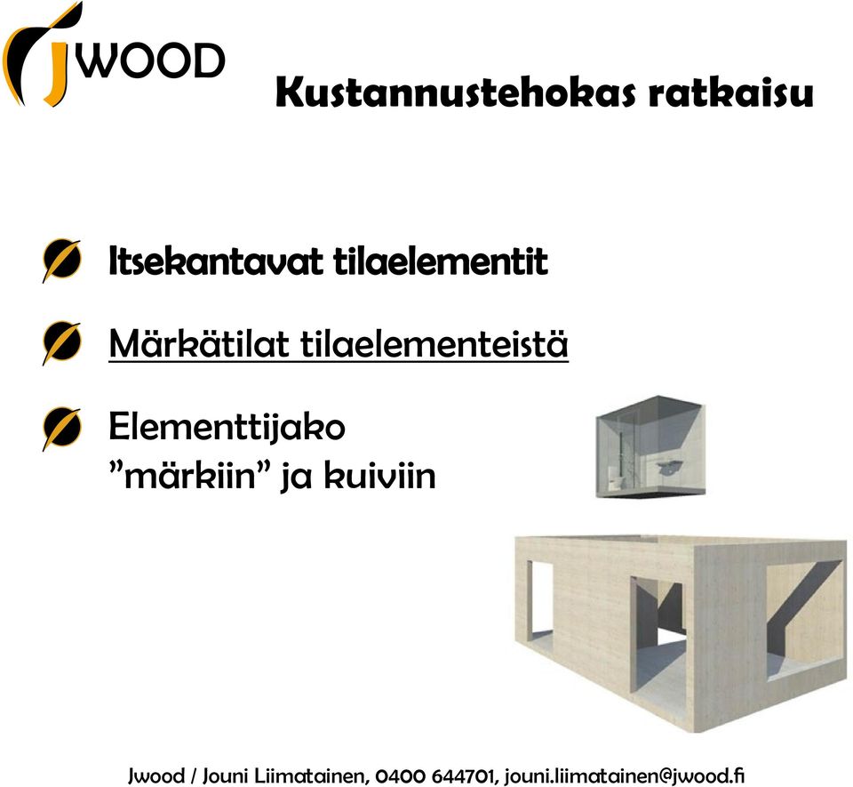 Märkätilat tilaelementeistä