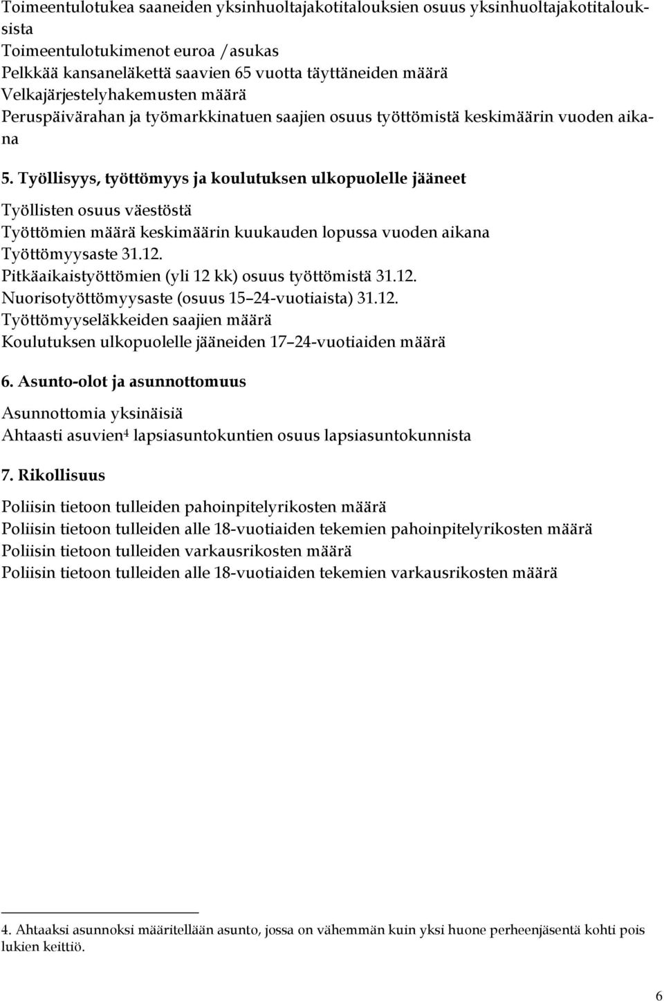 Työllisyys, työttömyys ja koulutuksen ulkopuolelle jääneet Työllisten osuus väestöstä Työttömien määrä keskimäärin kuukauden lopussa vuoden aikana Työttömyysaste 31.12.