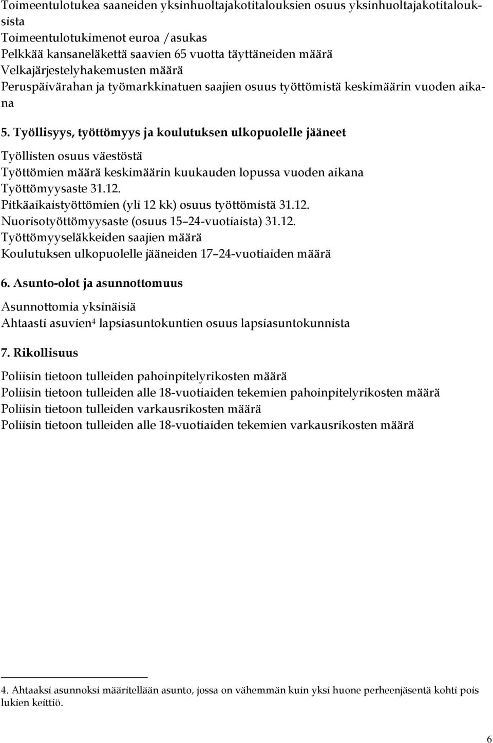 Työllisyys, työttömyys ja koulutuksen ulkopuolelle jääneet Työllisten osuus väestöstä Työttömien määrä keskimäärin kuukauden lopussa vuoden aikana Työttömyysaste 31.12.