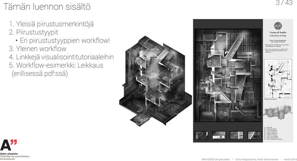 Piirustustyypit Eri piirustustyyppien workflow! 3.