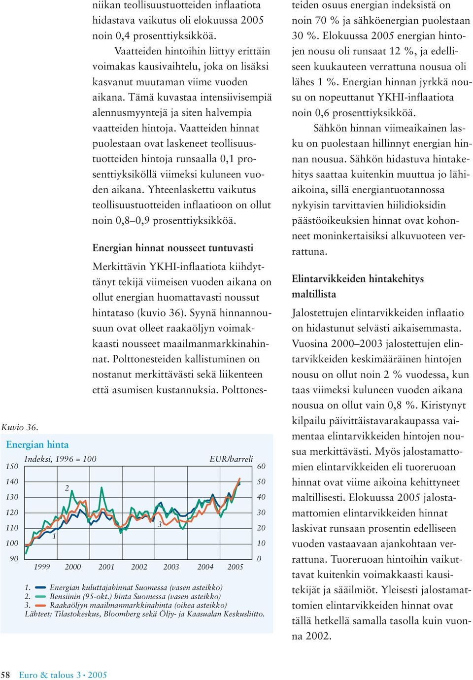 Tämä kuvastaa intensiivisempiä alennusmyyntejä ja siten halvempia vaatteiden hintoja.