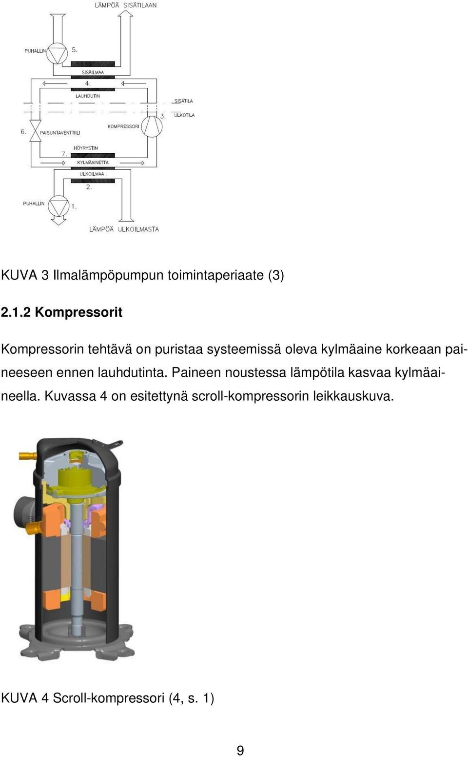 korkeaan paineeseen ennen lauhdutinta.