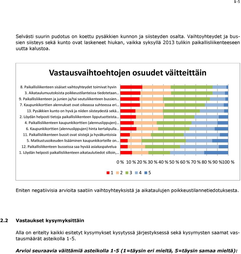 Paikallisliikenteen sisäiset vaihtoyhteydet toimivat hyvin 3. Aikataulumuutoksista poikkeustilanteissa tiedotetaan 9. Paikallisliikenteen ja junien ja/tai seutuliikenteen bussien 7.