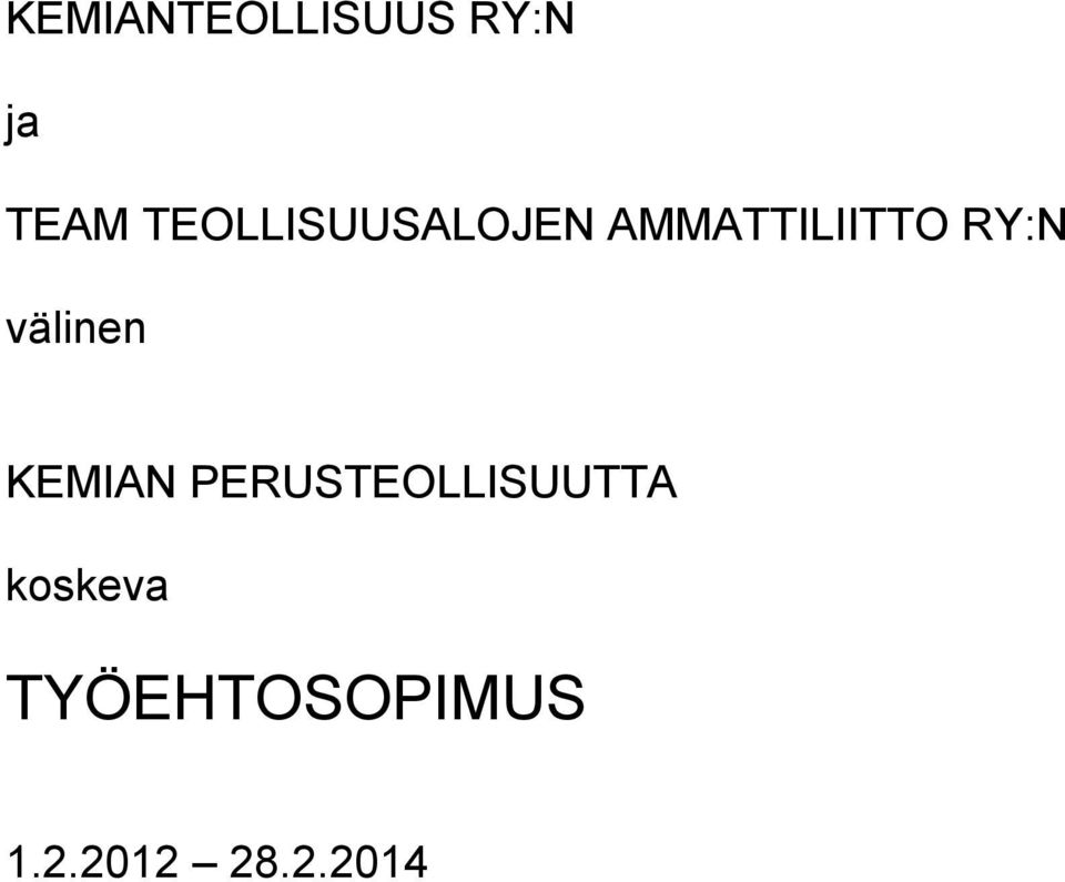 RY:N välinen KEMIAN