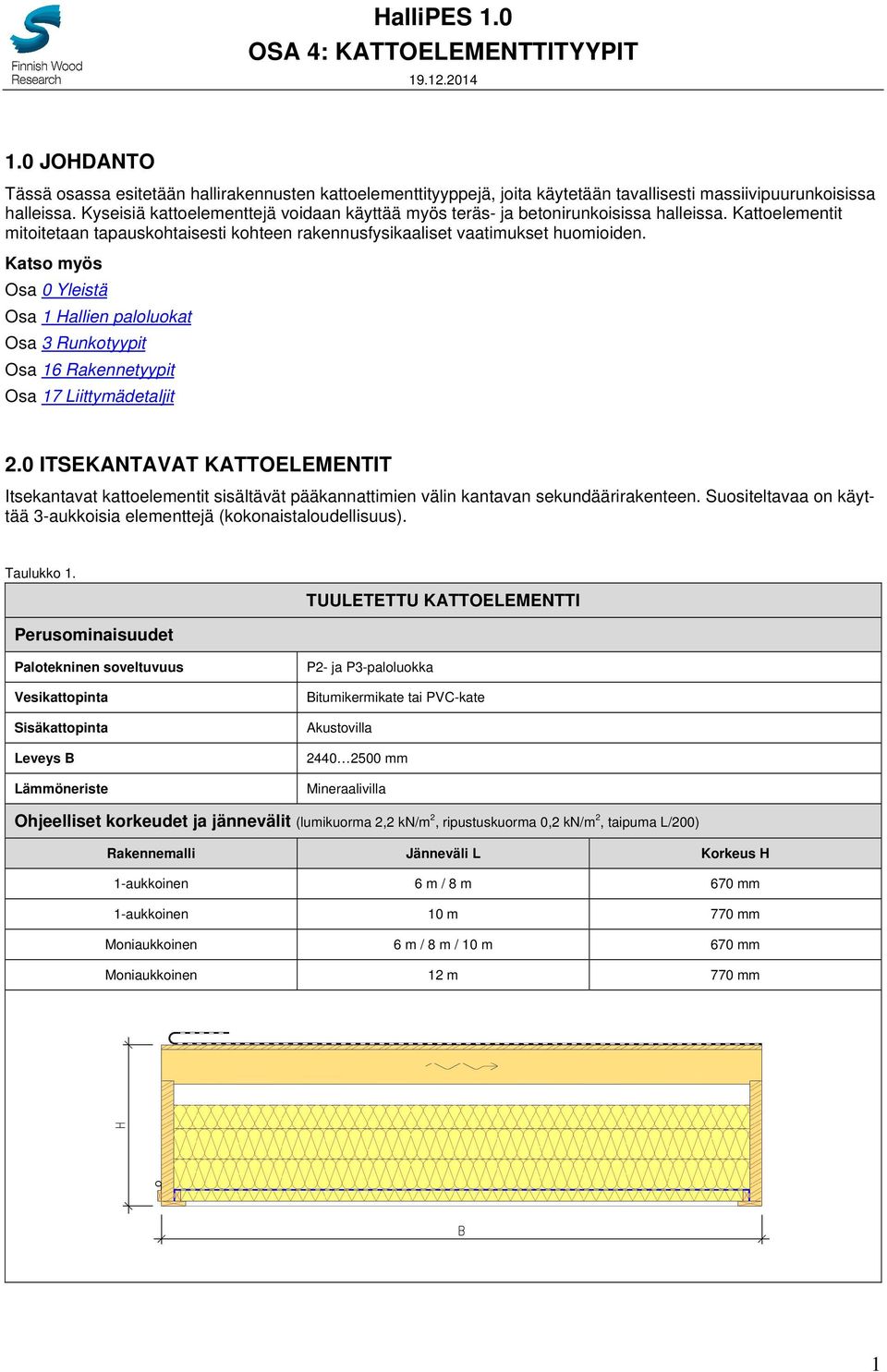 Katso myös Osa 0 Yleistä Osa 1 Hallien paloluokat Osa 3 Runkotyypit Osa 16 Rakennetyypit Osa 17 Liittymädetaljit 2.