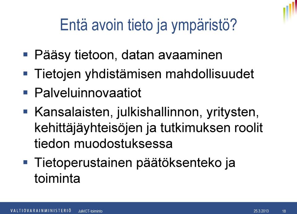 Palveluinnovaatiot Kansalaisten, julkishallinnon, yritysten,