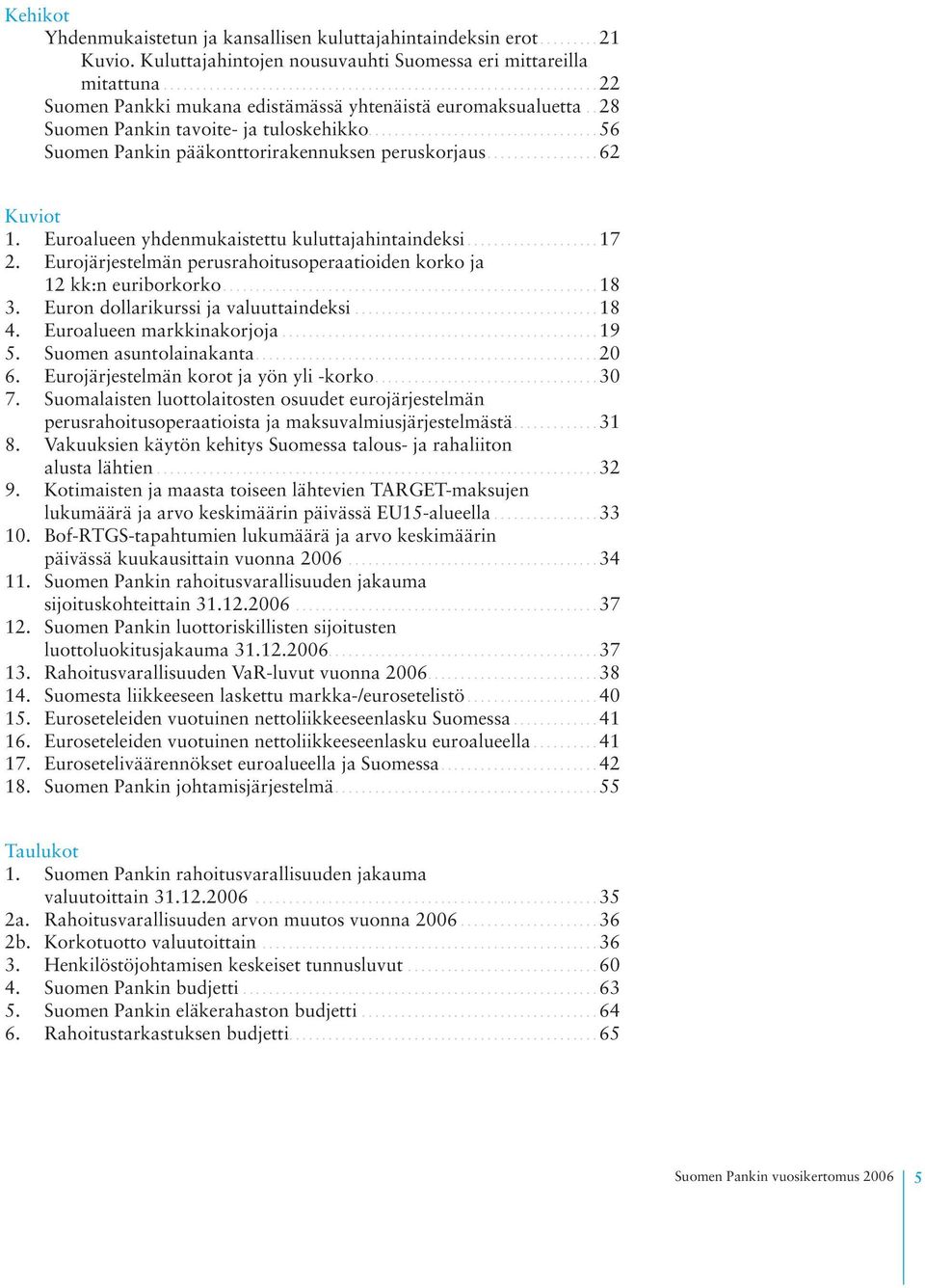 .................................. 56 Suomen Pankin pääkonttorirakennuksen peruskorjaus................. 62 Kuviot 1. Euroalueen yhdenmukaistettu kuluttajahintaindeksi.................... 17 2.