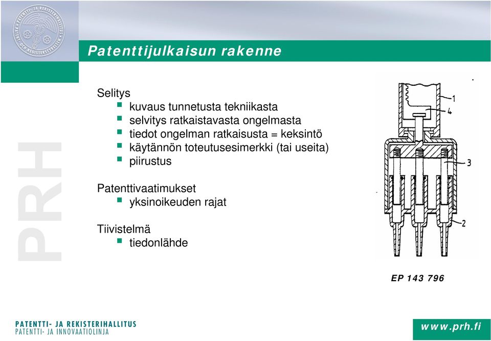 keksintö käytännön toteutusesimerkki (tai useita) piirustus