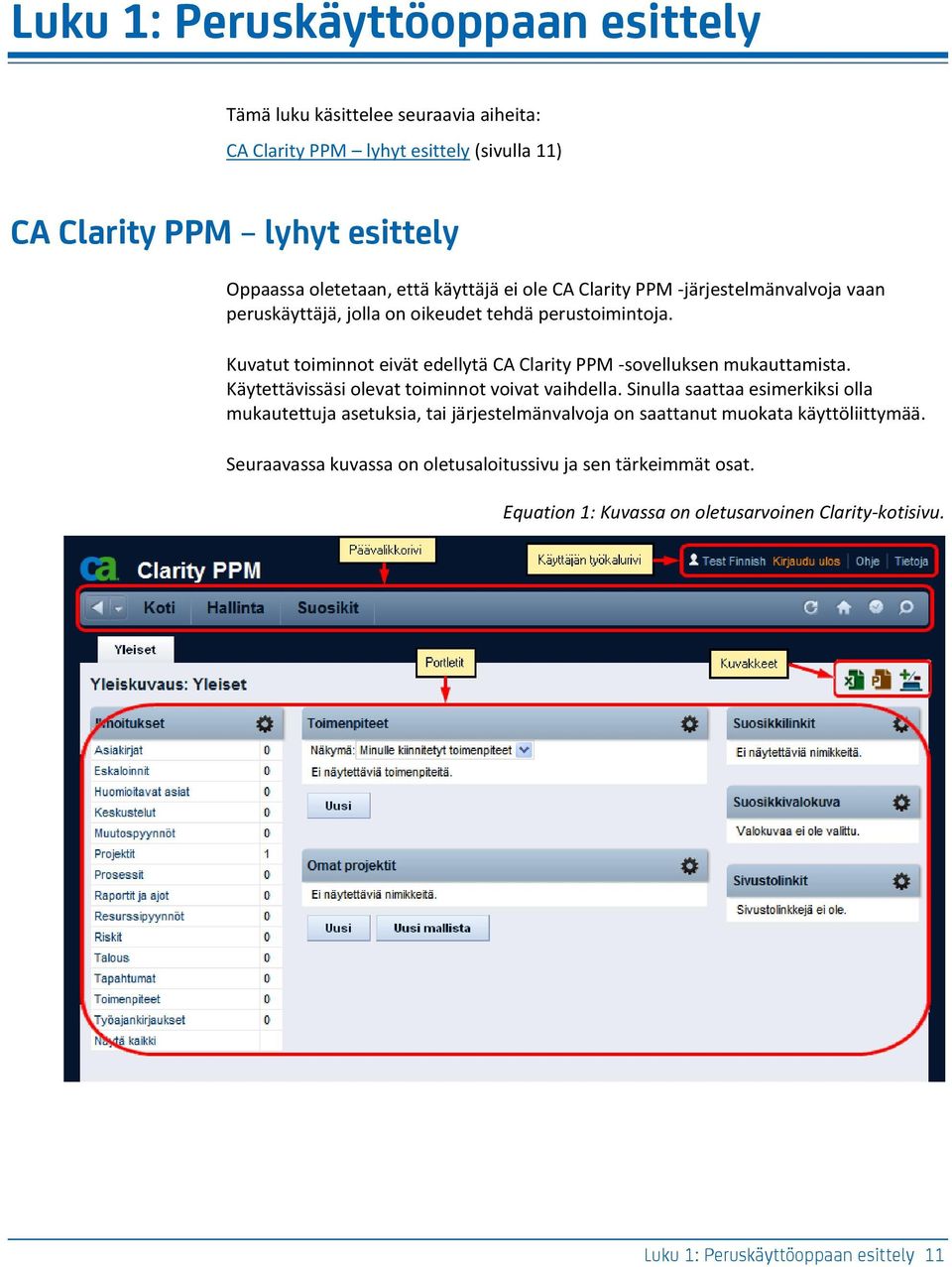 Kuvatut toiminnot eivät edellytä CA Clarity PPM -sovelluksen mukauttamista. Käytettävissäsi olevat toiminnot voivat vaihdella.