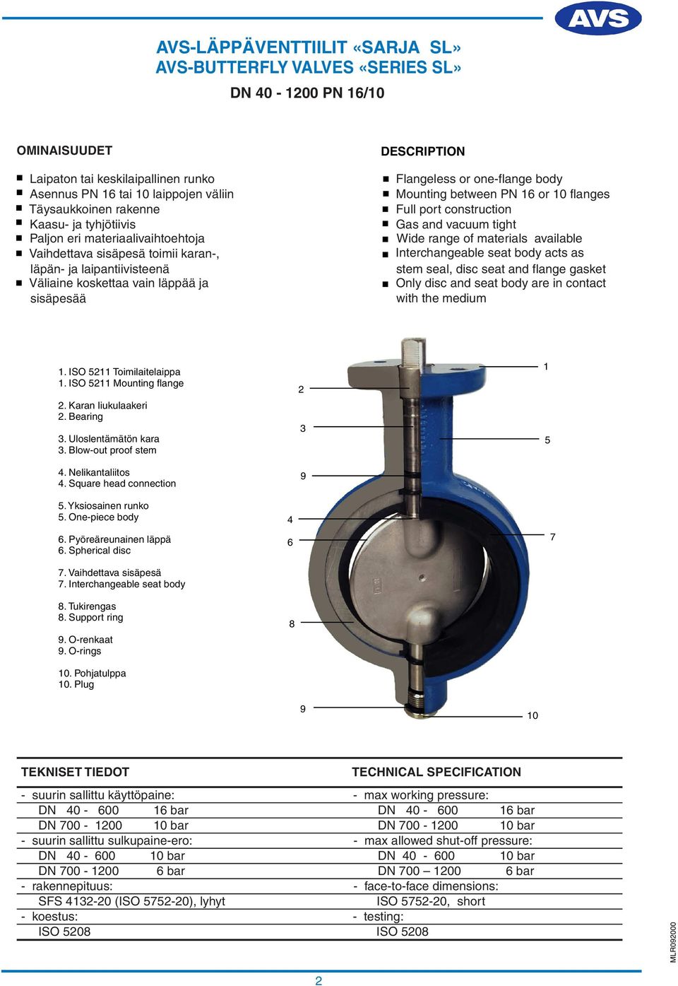 one-flange body Mounting between PN 16 or 10 flanges à Full port construction Gas and vacuum tight à Wide range of materials available à Interchangeable seat body acts as stem seal, disc seat and