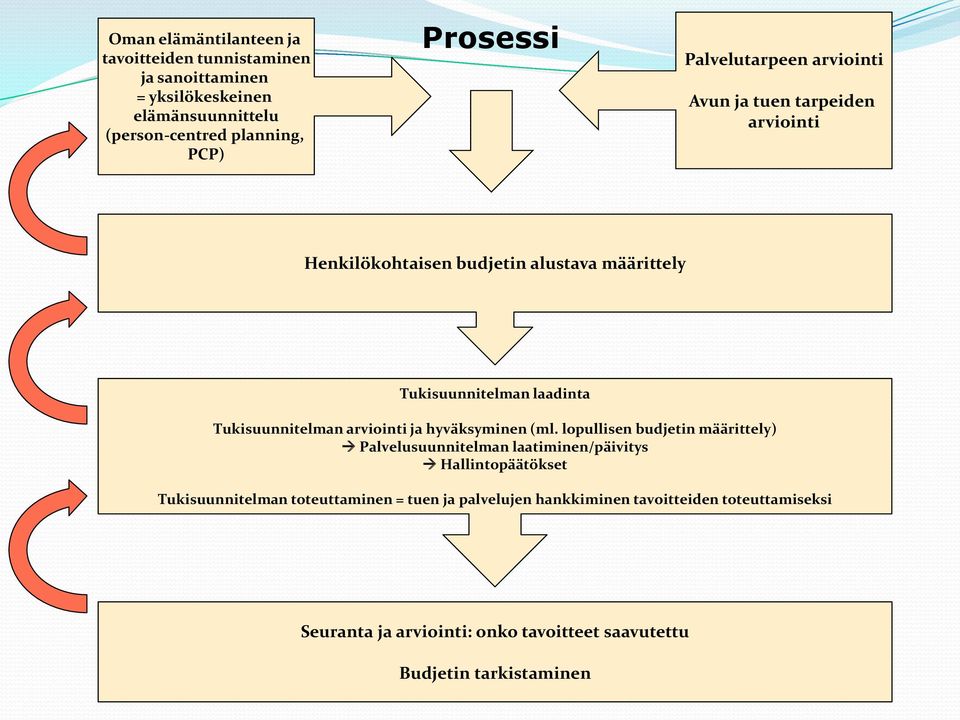 Tukisuunnitelman arviointi ja hyväksyminen (ml.