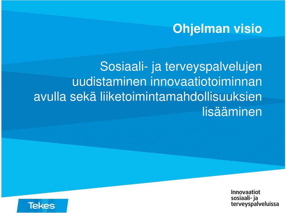 innovaatiotoiminnan avulla sekä