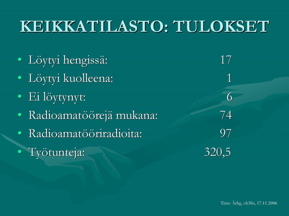 löytynyt: l 6 Radioamatöö öörejä