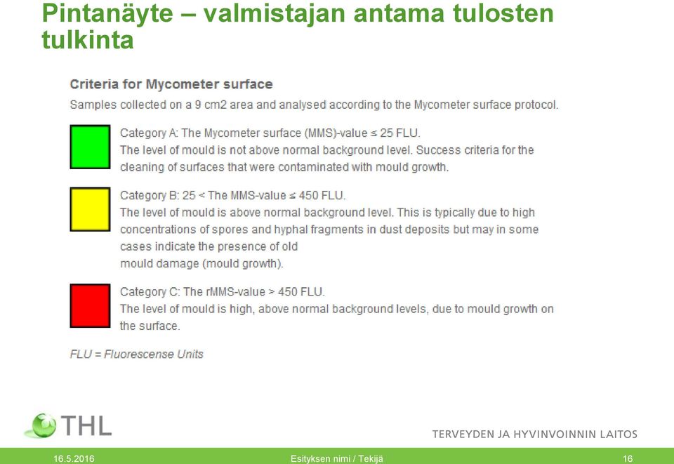 tulosten tulkinta 16.