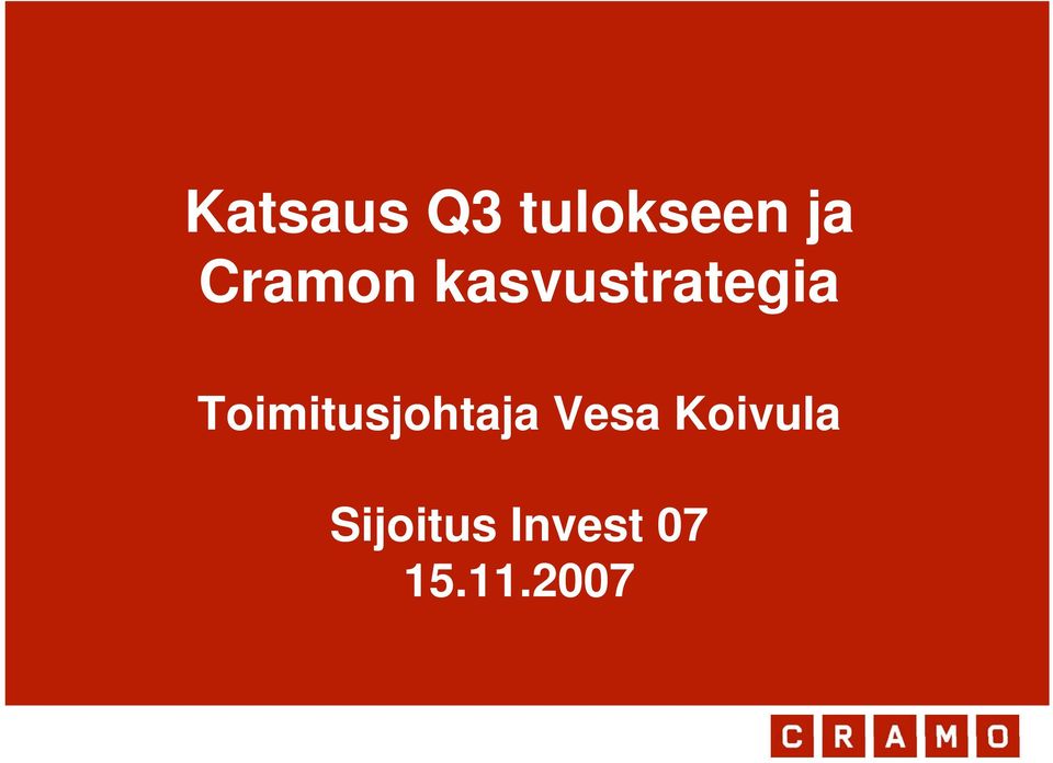 Toimitusjohtaja Vesa