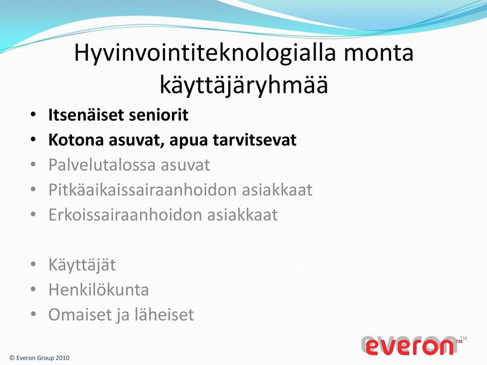 asuvat Pitkäaikaissairaanhoidon asiakkaat