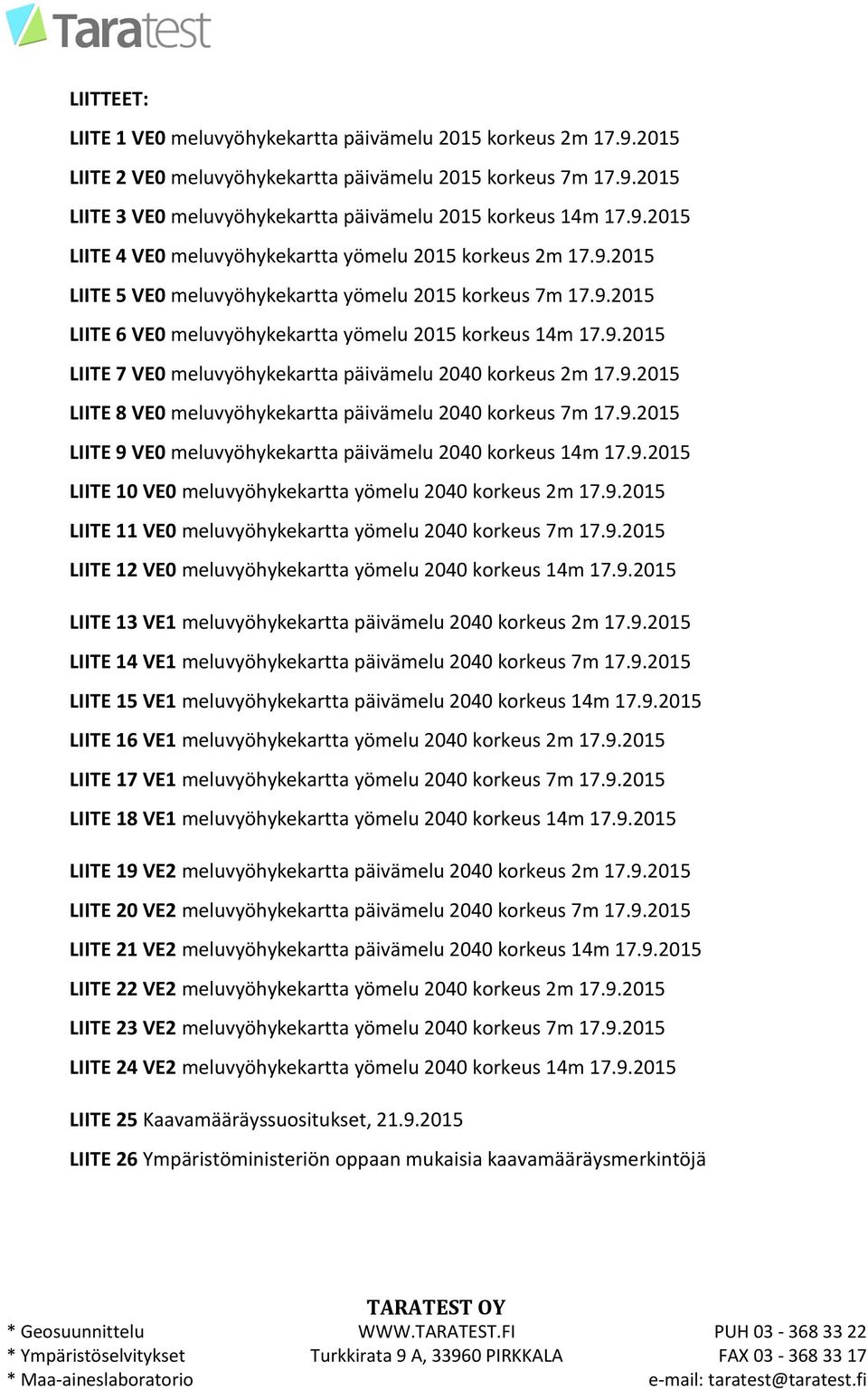 eluvyöhykekartta päiväelu 2040 korkeus 7 LIITE 9 VE0 eluvyöhykekartta päiväelu 2040 korkeus 14 LIITE 10 VE0 eluvyöhykekartta yöelu 2040 korkeus 2 LIITE 11 VE0 eluvyöhykekartta yöelu 2040 korkeus 7