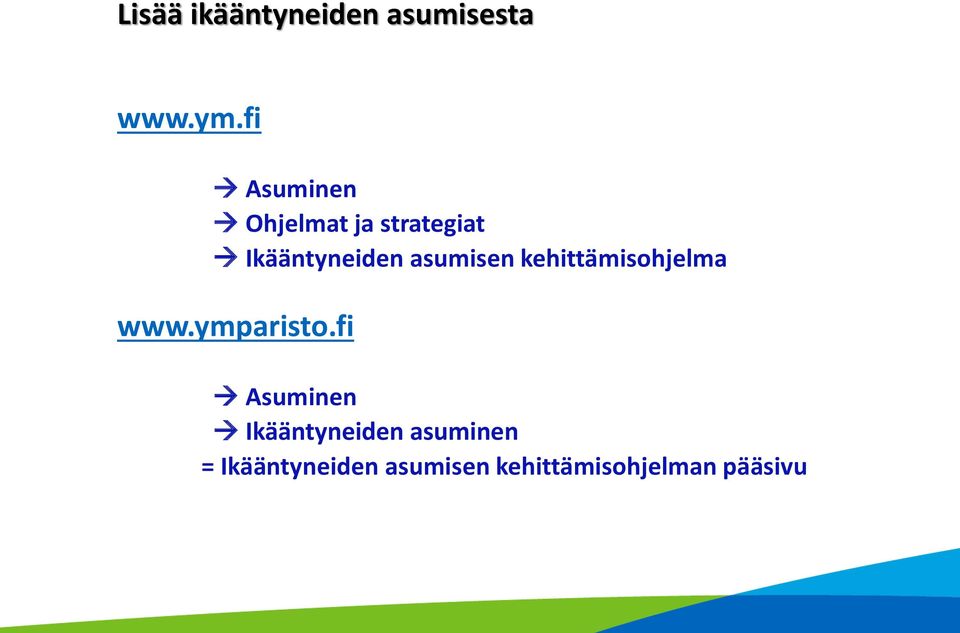asumisen kehittämisohjelma www.ymparisto.