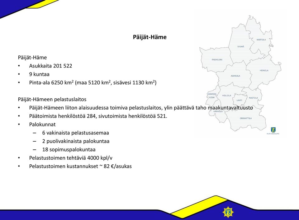 maakuntavaltuusto Päätoimista henkilöstöä 284, sivutoimista henkilöstöä 521.