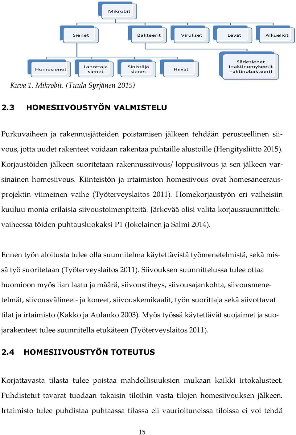 Korjaustöiden jälkeen suoritetaan rakennussiivous/ loppusiivous ja sen jälkeen varsinainen homesiivous.